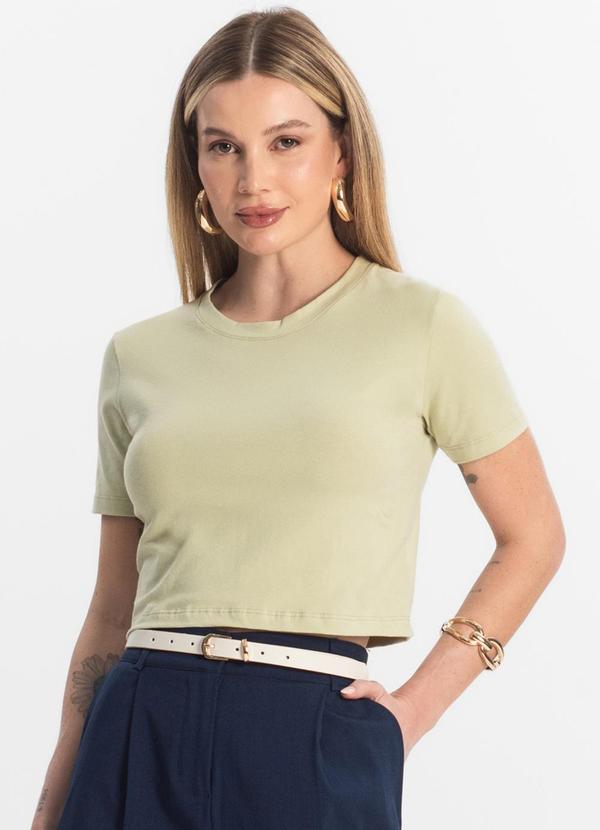 Blusa Básica Feminina Cotton Leve Verde