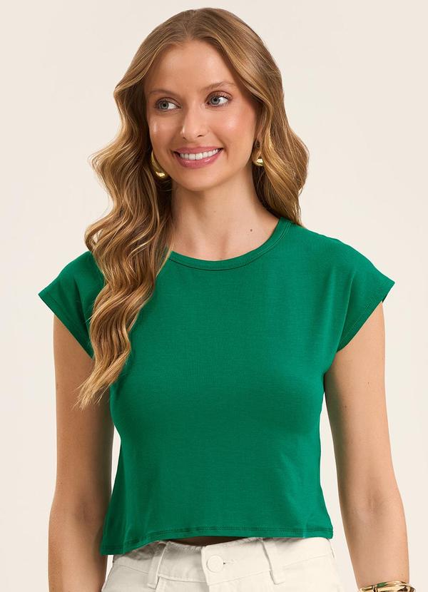 Blusa Básica Feminina Viscotorcion Verde