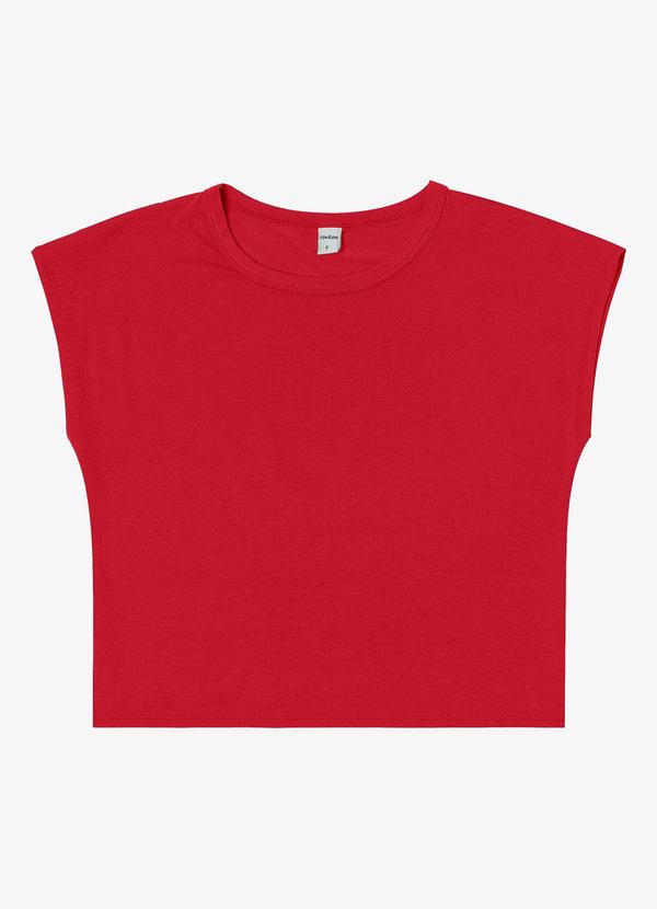 Blusa Básica Feminina Viscotorcion Vermelho