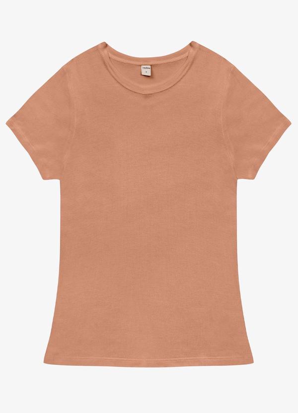 Vista 2 Blusa Básica Visco Tricot Marrom Rovitex Rovitex