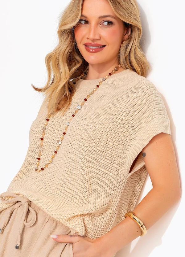 Blusa Bege em Tricô