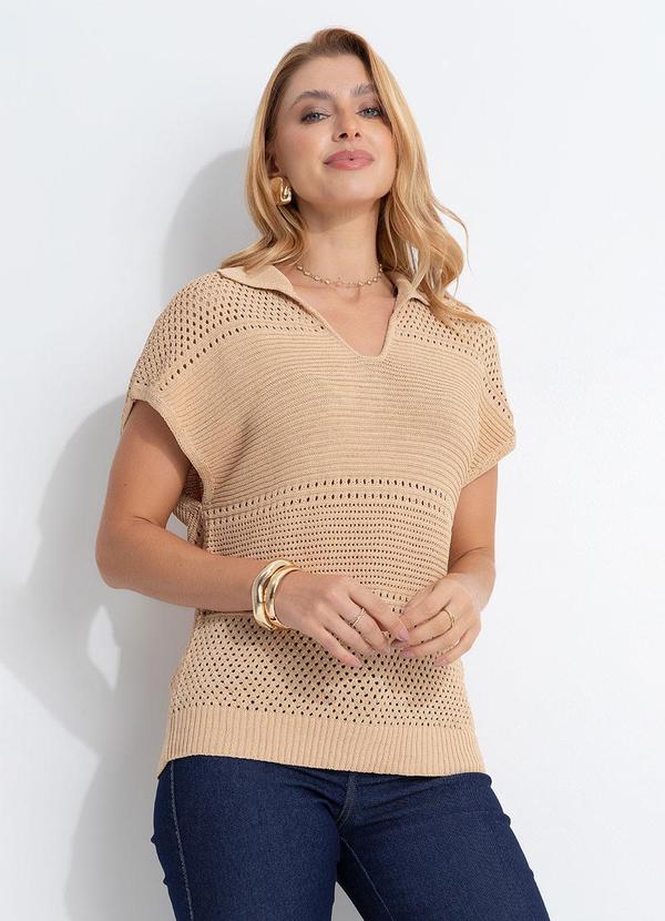 Blusa Bege em Tricot