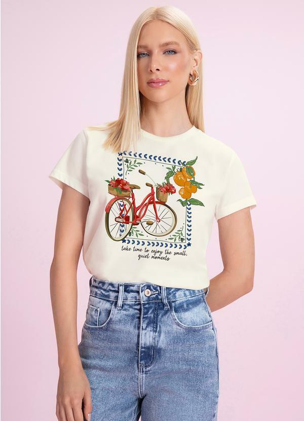 Blusa Bicicleta/Morango Bege