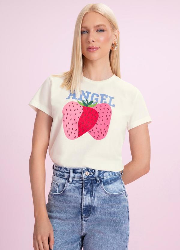 Blusa Bicicleta/Morango Bege