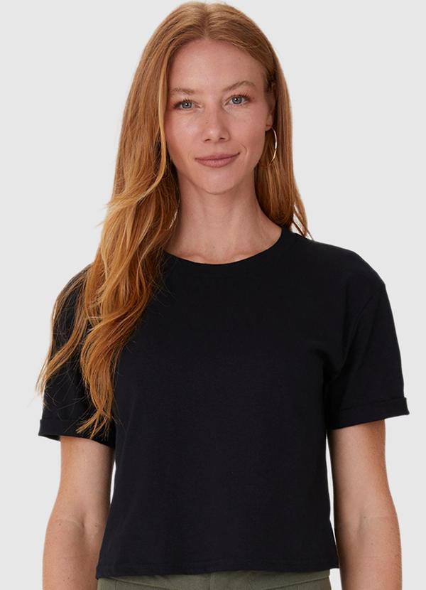 Blusa Box em Malha Preto