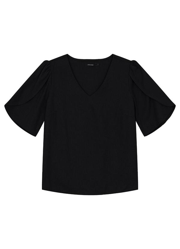Blusa Box em Viscolinho Preto