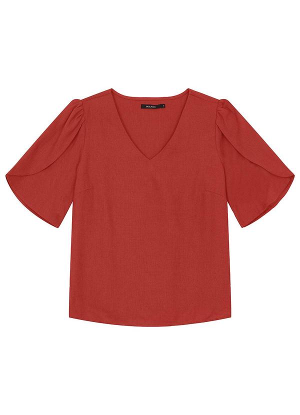 Blusa Box em Viscolinho Terracota