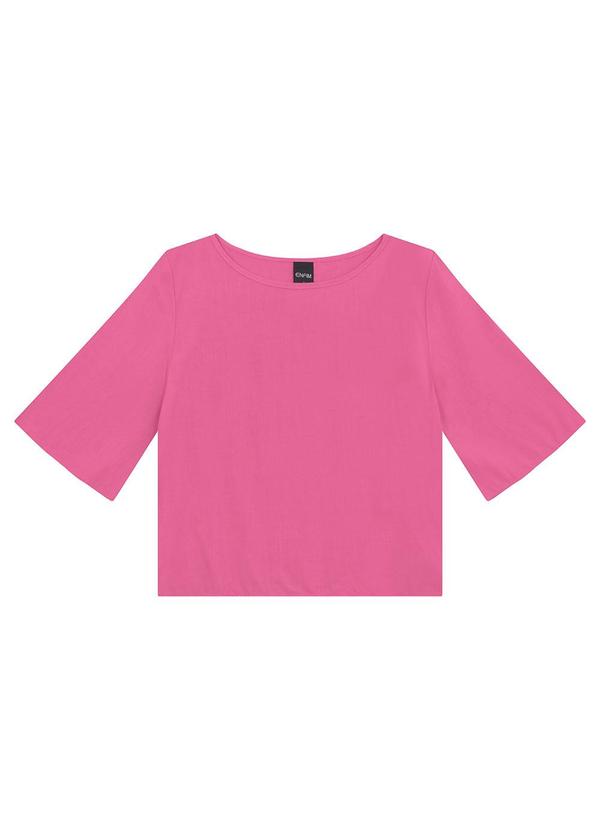 Blusa Box em Viscose Rosa