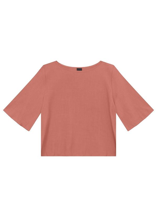Blusa Box em Viscose Terracota
