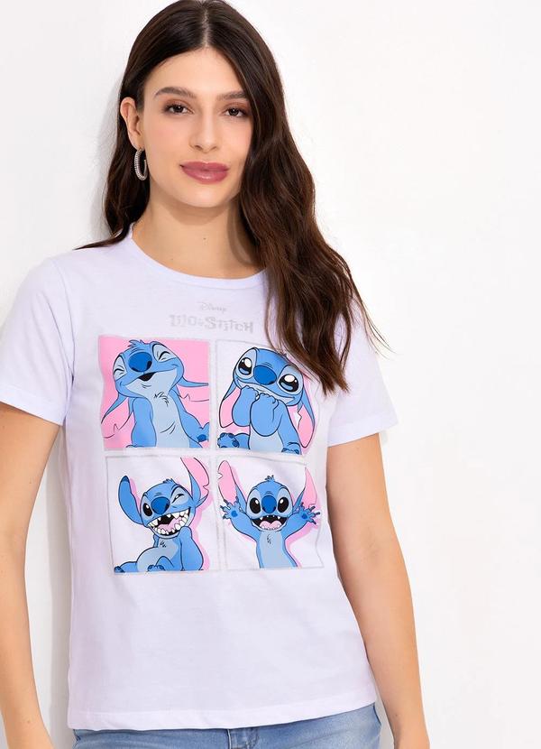 Blusa Branca em Malha de Algodão Penteado