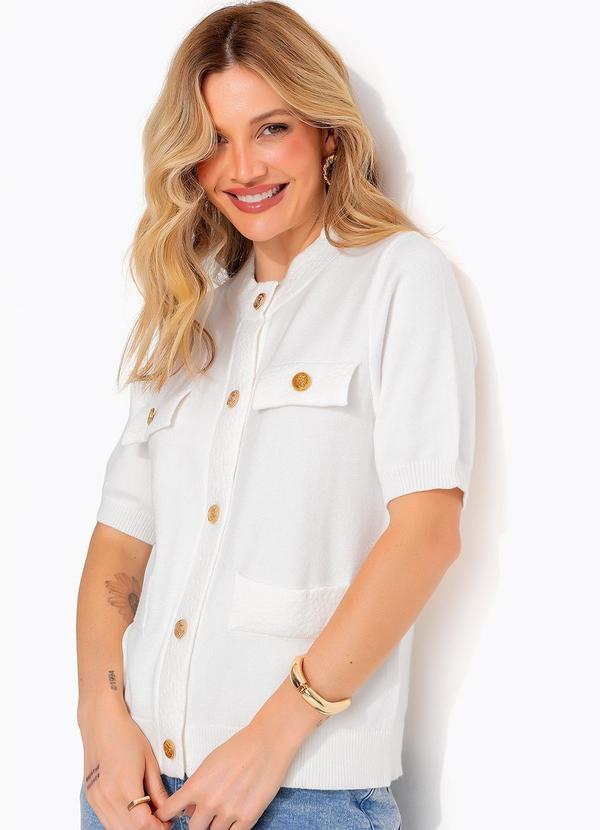 Blusa Branca em Tricot