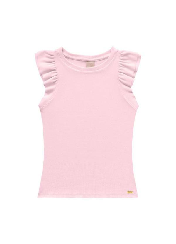 Blusa C/Mangas Babado Rosa