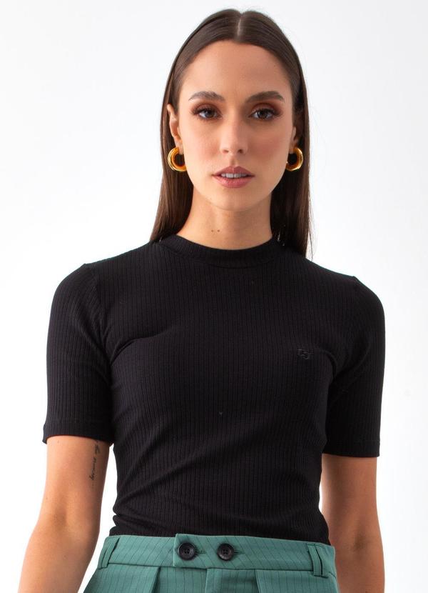 Blusa Canelada Preto