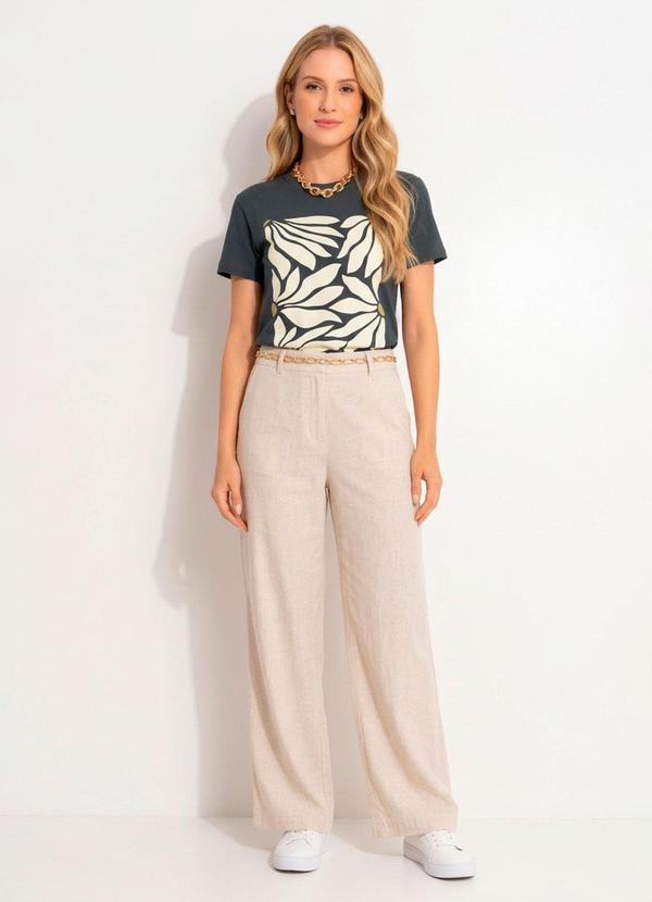 Blusa Cinza Escuro em Malha de Algodão