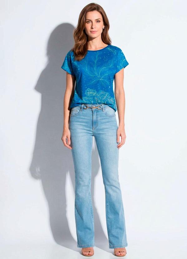 Vista 2 Blusa com Mangas Curtas Oceano Azul Quintess Quintess