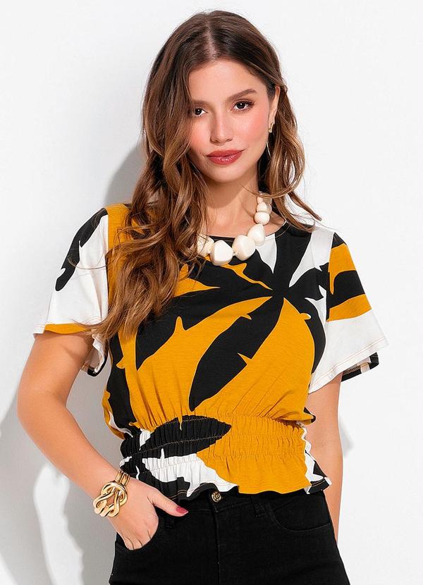 Blusa Coqueiros em Malha de Viscose