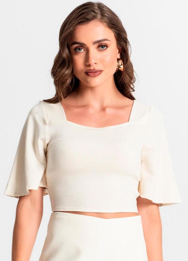 Blusa Cropped Bege