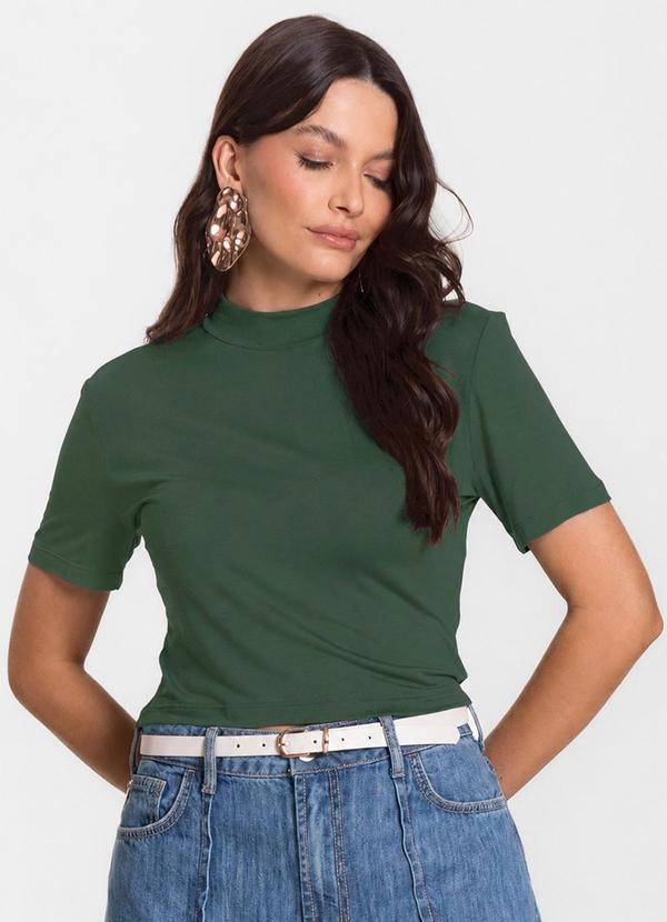 Blusa Cropped Feminina Verde