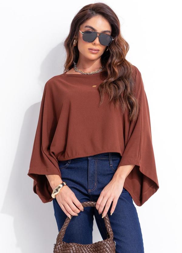 Blusa Cropped Marrom