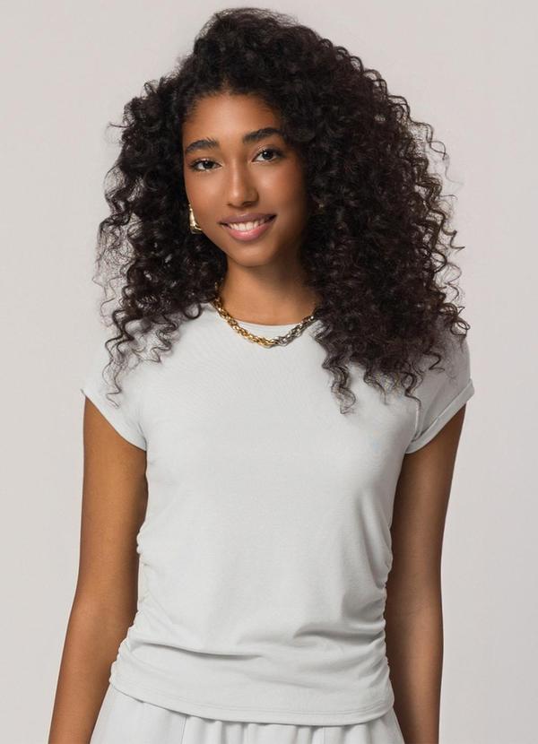 Blusa de Manga Curta Branco