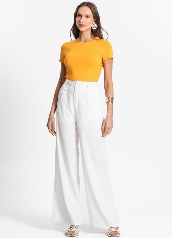 Vista 2 Blusa de Viscotorcion Feminina Amarelo Endless Endless