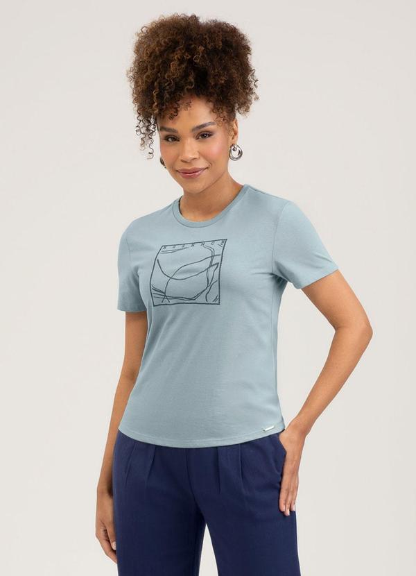 Blusa em Algodão Azul Claro
