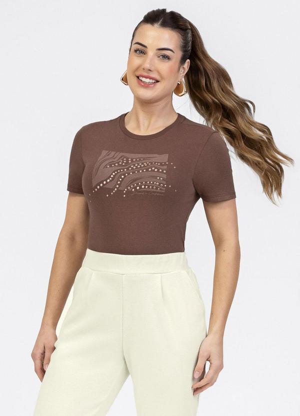 Blusa em Algodão Marrom Escuro
