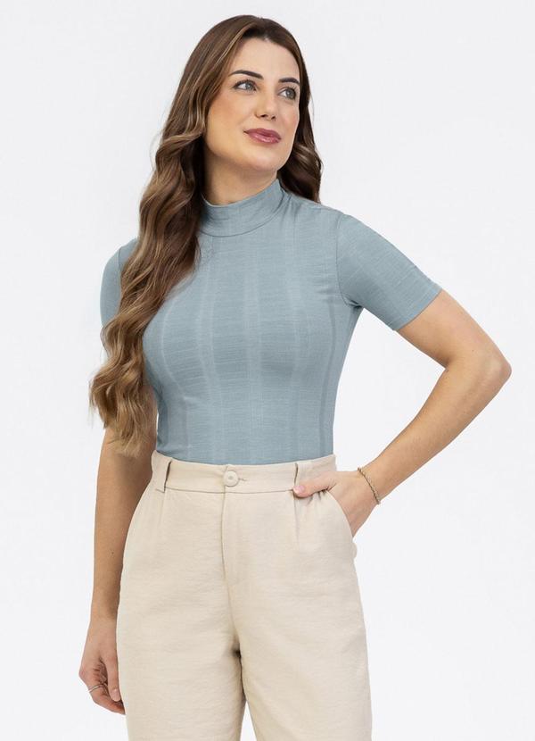 Blusa em Canelado Azul