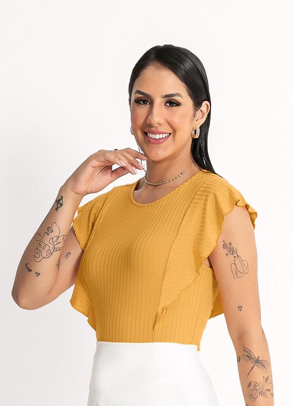 Blusa em Canelado Laranja