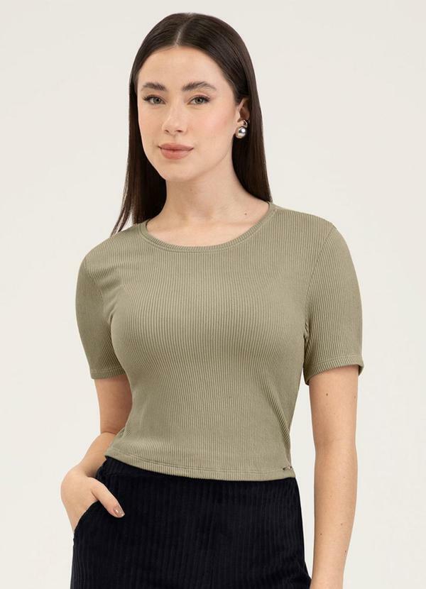 Blusa em Canelado Marrom Claro