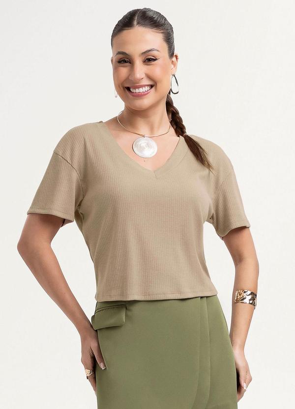 Blusa em Canelado Marrom