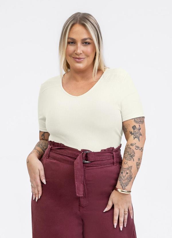 Blusa em Canelado Off White