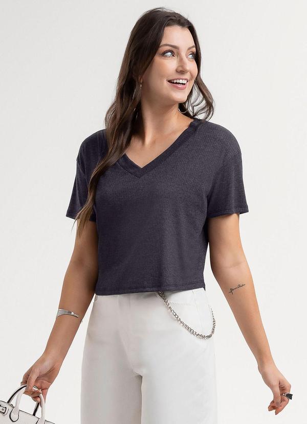 Blusa em Canelado Preto