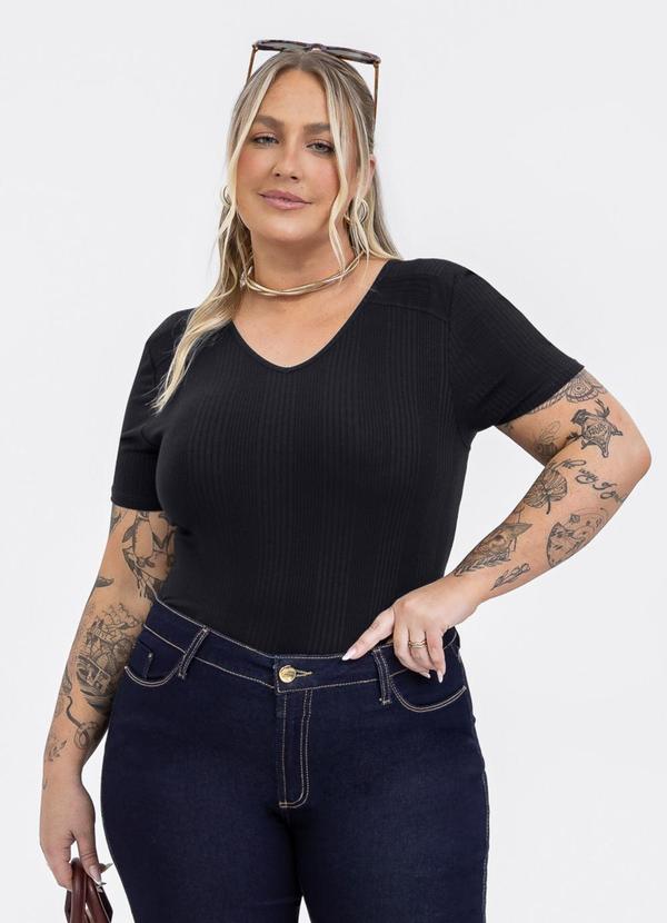 Blusa em Canelado Preto