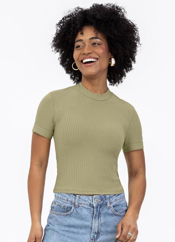 Blusa em Canelado Verde