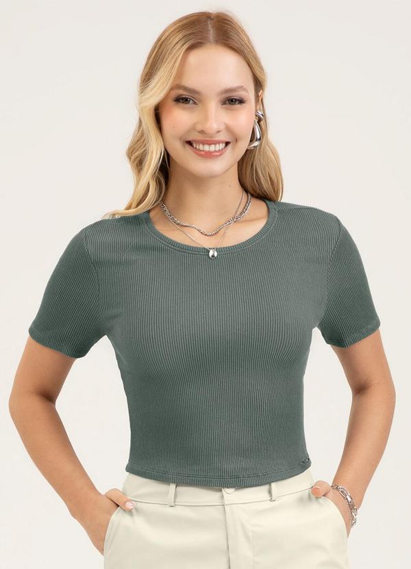 Blusa em Canelado Verde