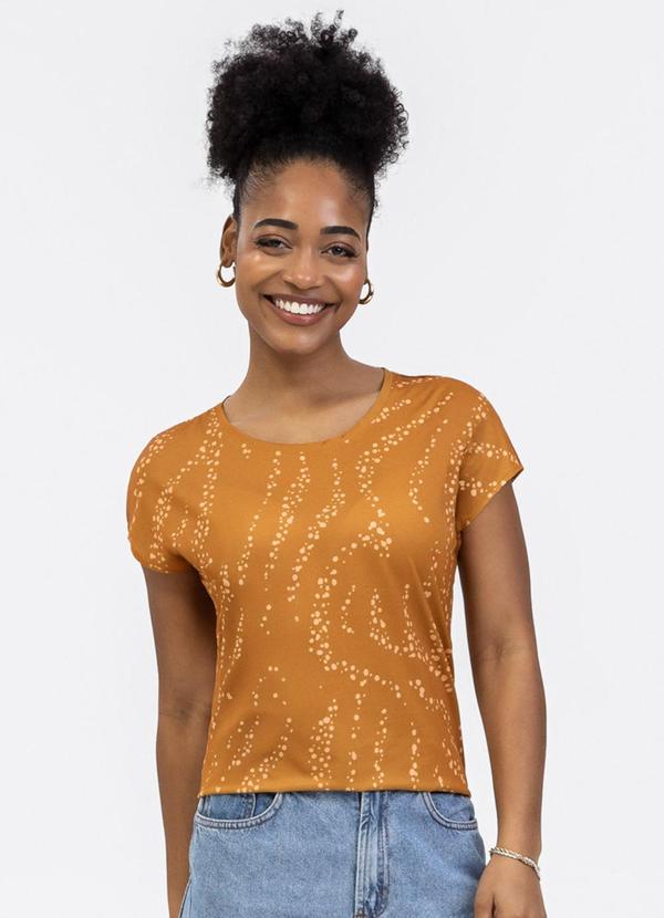 Blusa em Malha Stretch Laranja