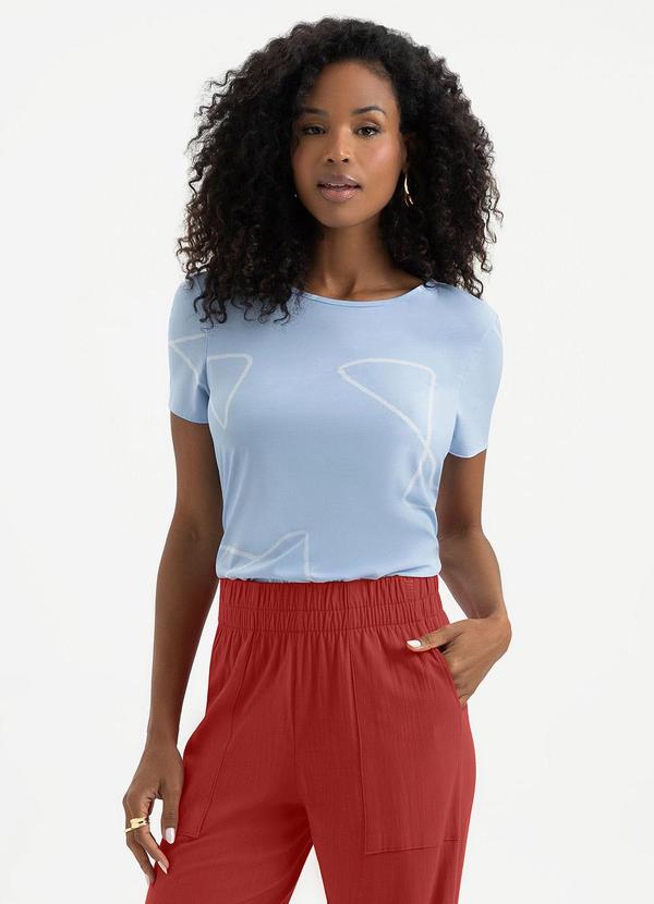 Blusa em Misturinha Azul Claro