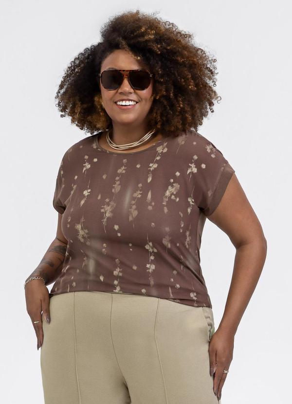 Blusa em Misturinha Marrom Escuro