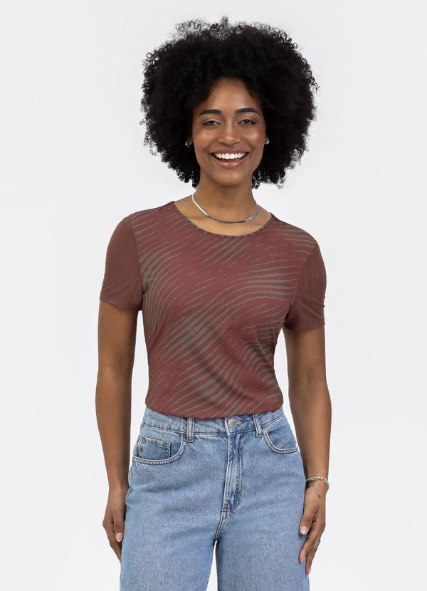 Blusa em Misturinha Marrom Escuro