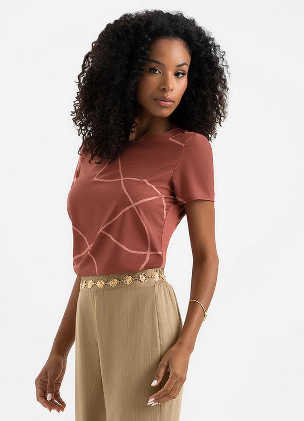 Blusa em Misturinha Vermelho Escuro