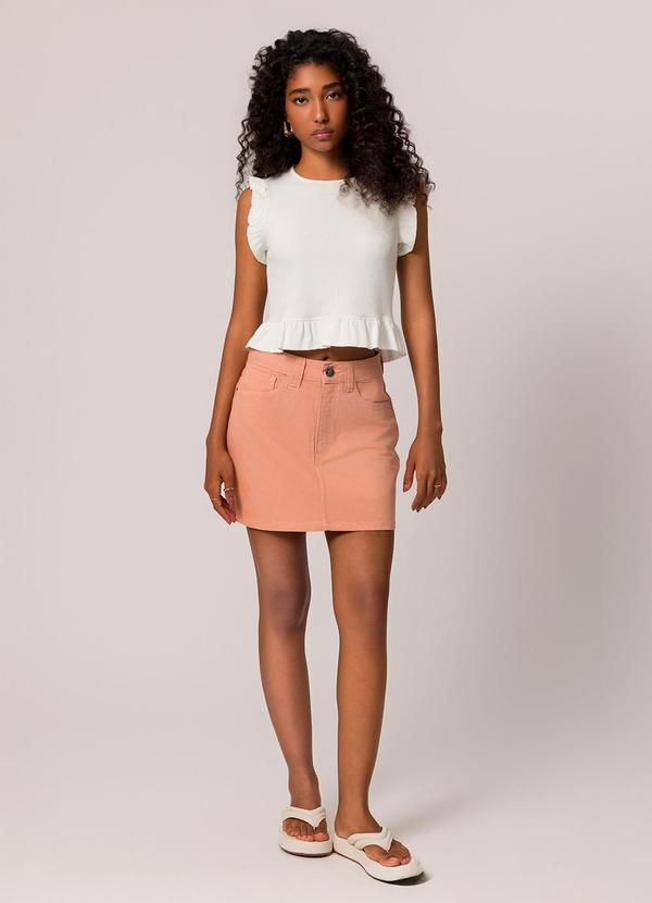 Blusa em Ribana com Babados Branco
