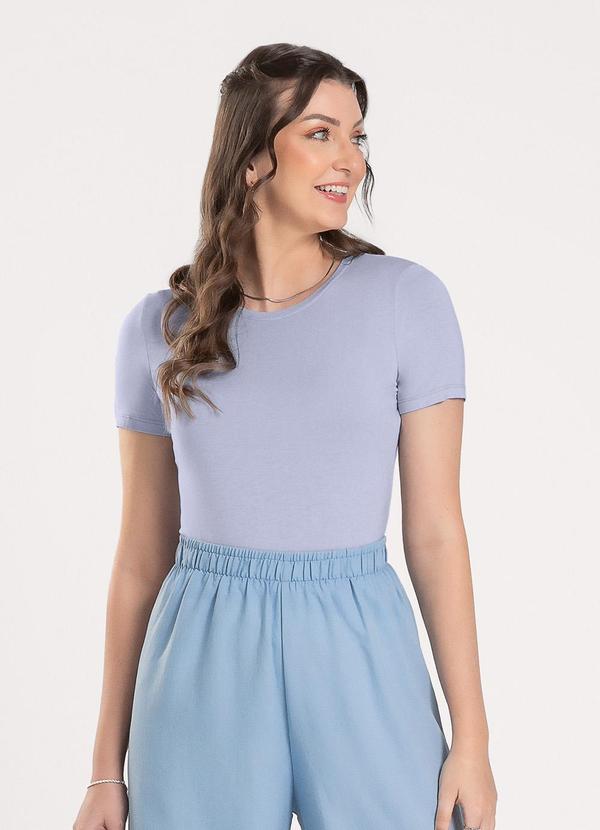 Vista 2 Blusa em Viscose Azul Claro