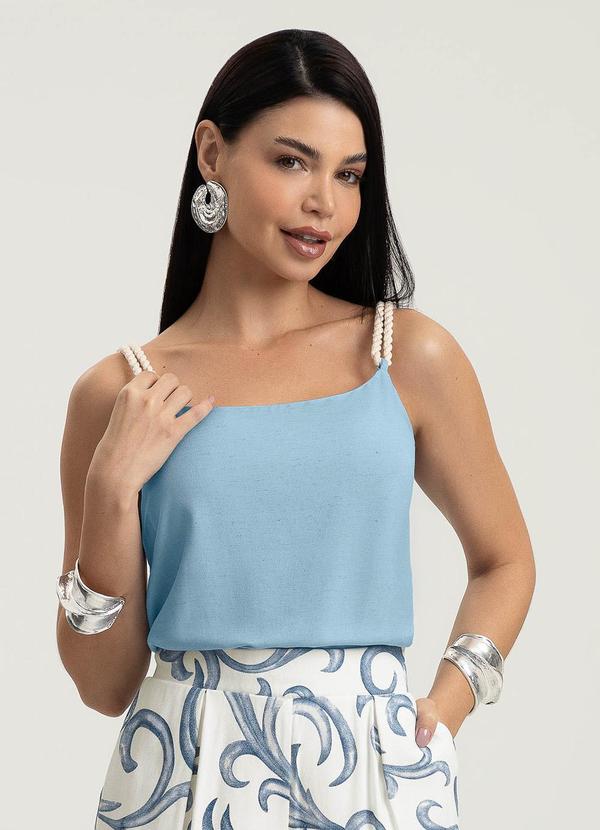 Blusa em Viscose Azul