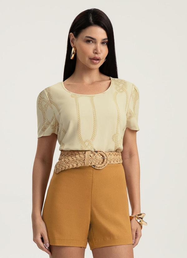 Blusa em Viscose Bege
