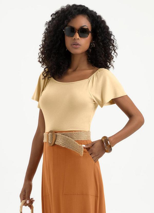 Blusa em Viscose Bege
