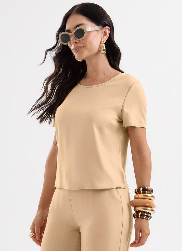 Blusa em Viscose Bege