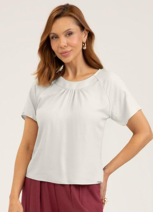 Blusa em Viscose Cinza Claro
