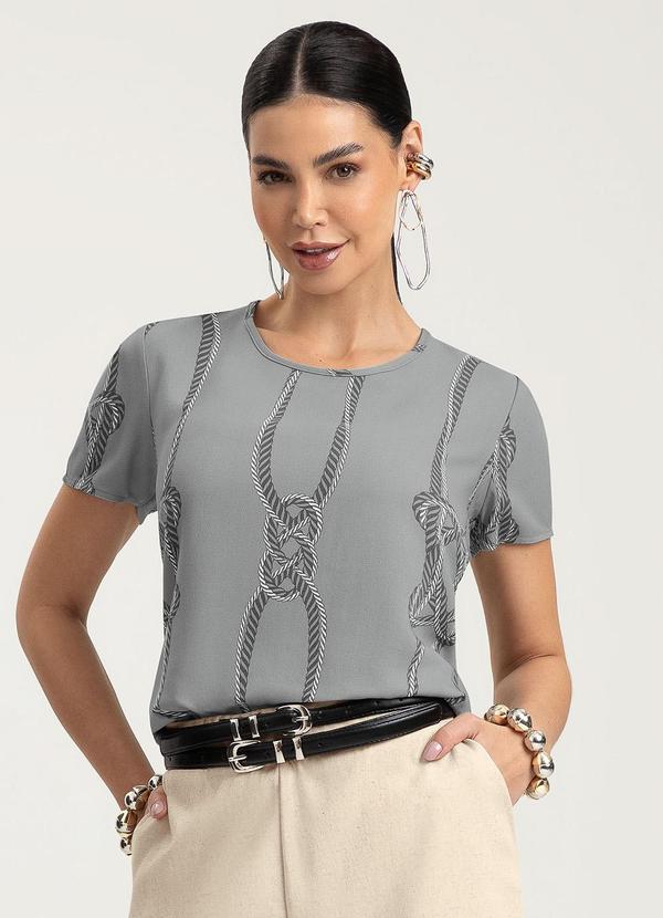 Blusa em Viscose Cinza