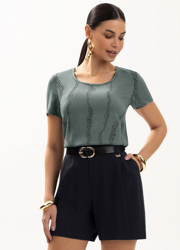 Vista 2 Blusa em Viscose Cinza Gris Gris